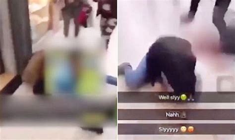 snapchat video shows girl gang stamp and punch teen in
