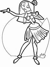 Hula Coloring Dancer Pages Hawaiian Girl Beautiful Drawing Dance Jazz Colouring Printable Cliparts Clipart Cartoon Silhouette Getcolorings Line Getdrawings Street sketch template