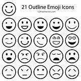 Emoji Outline Coloring Pages Vector Drawing Emoticons Faces Easy Emoticon 123freevectors Pack Emotions Face Doodle Drawings Cartoon Sketch Cute Simple sketch template