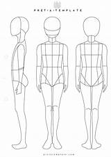 Template Fashion Templates Body Figure Drawing Sketch Croquis Printable Female Male Teen Illustration Sketches Prêt Outline Front Back Model Croqui sketch template
