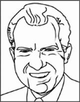 Coloring Presidents Nixon Richard sketch template