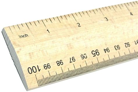 wooden rule 1 meter yard stick ruler imperial and metric mm cm inches