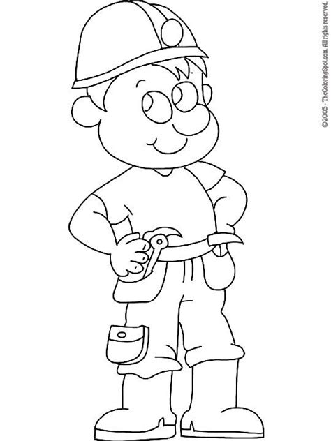 construction worker  kids coloring pages coloring pages  kids