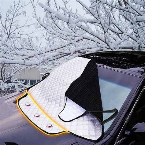 freesoo windscreen cover magnetic windshield protector frost snow ice cover front screen