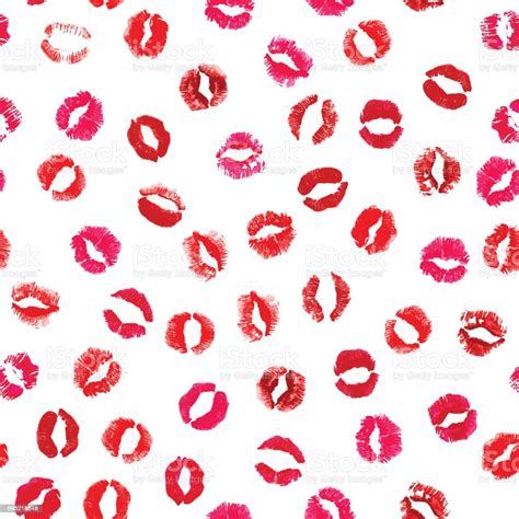 seamless pattern made of lips stock illustration download image now