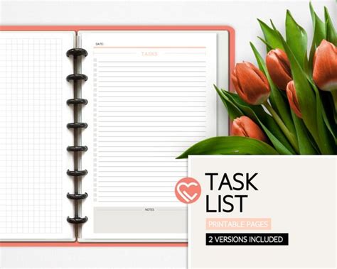 tasks list  versions  sizes tasks  notes digital etsy