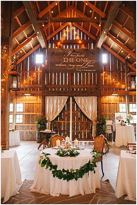 Romantic Barn Wedding Decorations See More Weddingforward
