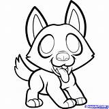 German Shepherd Puppy Drawing Coloring Draw Dog Cute Easy Pages Husky Anime Drawings Cartoon Step Head Animals Clipart Outline Puppies sketch template