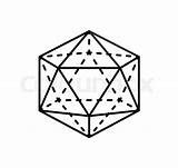 Icosahedron Getdrawings Vector sketch template