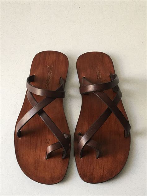 handmade leather sandals  men  kellygenesandals  etsy leather slippers  men mens