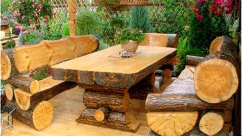 rustic wood outdoor furniture decoomo