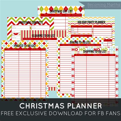 images   printable christmas planner pages christmas