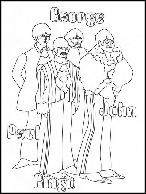 beatles coloring pages coloring home
