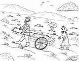 Coloring Pages Handcart Robin Great Plains Crossing Pioneers sketch template