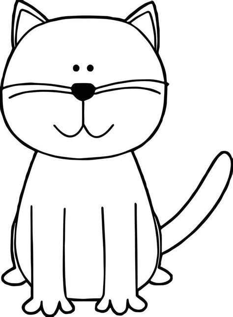 cat coloring clipart coloring pages