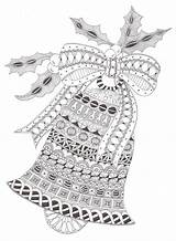 Zentangle Mariska Boer Tekenen Doodles Zentangles Bells Weihnachtsmalvorlagen sketch template