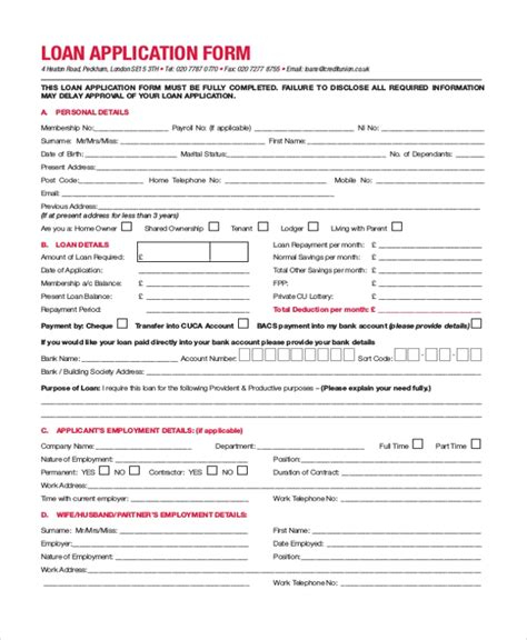 Free 11 Sample Loan Application Forms In Pdf Excel Ms Word Free Nude
