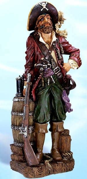 pirate figurines  statues  lighthouse man