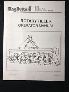 king kutter ii rotary tiller operator manual    ebay
