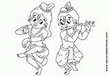 Krishna Coloring Drawing Little Line Pencil Sri Balarama Comments Library Clipart Coloringhome sketch template