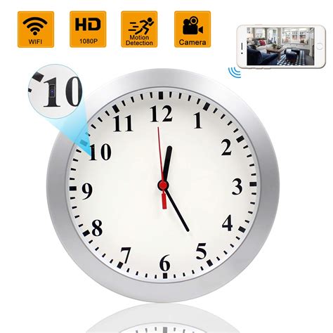 Hidden Camera Clock Kamre Upgrade 1080p Wifi Wall Clock