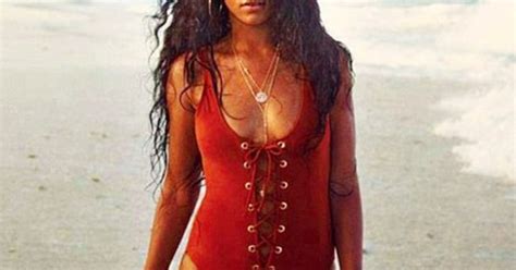 rihanna tweets sexy swimsuit photos of herself in barbados