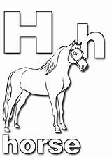Horse Coloring Alphabet Pages Printable Letter Preschool Horses Color Book Letters Bubble Learning Life Sheets Getdrawings Explore Getcolorings sketch template