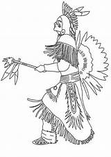Native Coloring Pages American Dance Kids sketch template