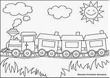 Train Coloring Kids Pages Sketch Blank Popular Paintingvalley sketch template