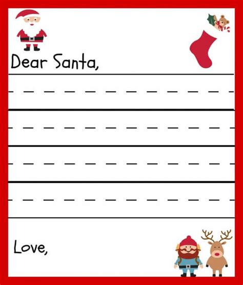 personalized  printable fill  blank letter  santa template