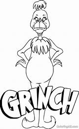 Grinch Adults Ausmalbilder Coloringall Whoville Stole sketch template