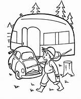 Camping Camper Coloring Pages Caravan Printable Car Sheets Rv Kids Embroidery Printables Cars Color Trailer Preschoolers Colouring Sheet Adult Campers sketch template