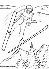 Skispringen Malvorlage Wintersport Ausmalbilder Malvorlagen sketch template