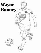 Coloring Soccer United Player Pages Manchester Famous Wayne Rooney sketch template