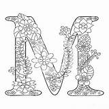 Coloring Pages Monogram Letter Cursive Color Getcolorings Printable sketch template