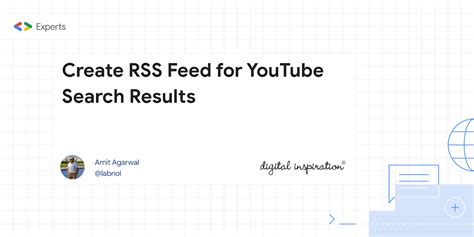 create rss feed  youtube search results digital inspiration