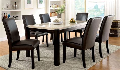 gladstone  china marble table top dining room set  furniture