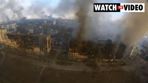 drone footage shows widespread destruction  mariupol ukraine newscomau australias