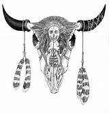 Skull Buffalo Drawings American Template sketch template