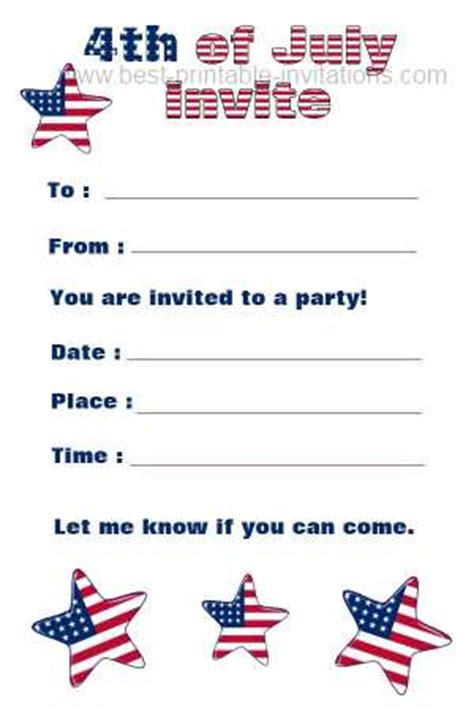 july party invitations fourth  july invites