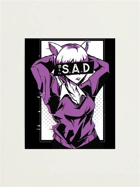 Sad Anime Girl Photographic Print For Sale By Mimic Gaming Co Redbubble
