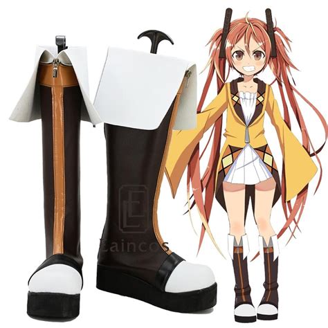 Anime Black Bullet Aihara Enju Cosplay Party Shoes Fancy Boots Custom