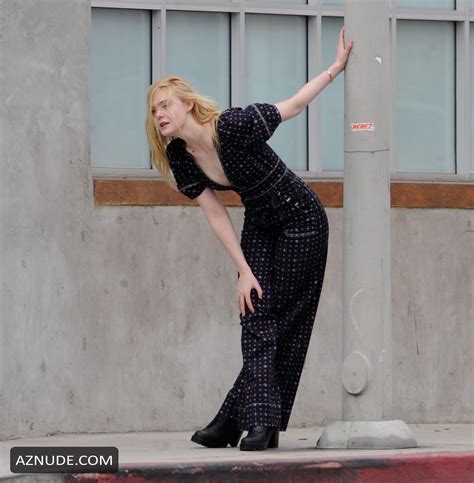 Elle Fanning Sexy Seen Filming A Music Video For Teen Spirit In Los