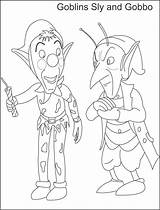 Coloring Noddy Kids Goblins Pages Goblin Printable Gobbo Sly Pdf Open Print  Library Clipart sketch template