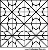 Coloring Geometric Pages Islamic Mosaic Patterns Shapes Pattern Easy Printable Colouring Template sketch template