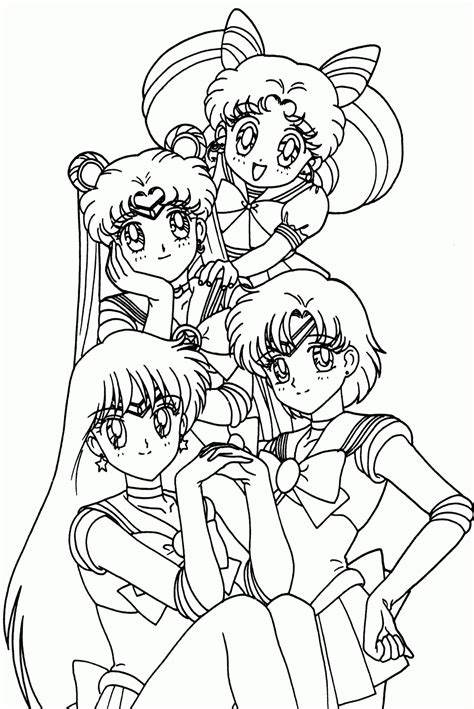 pics  anime group coloring pages anime girls coloring pages