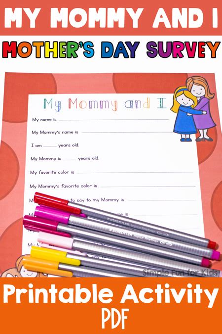 mommy   mothers day survey simple fun  kids