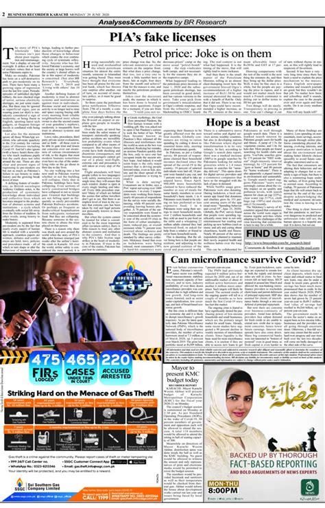 br epaper jun   page national news page