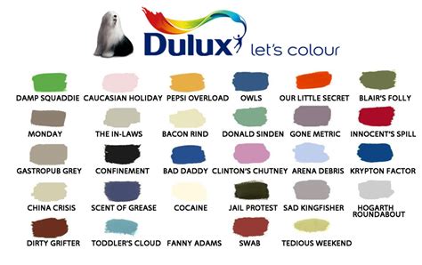 dulux colour chart  poke