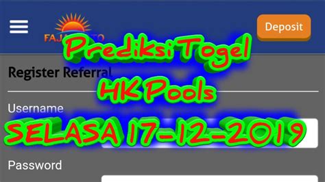 Prediksi Togel Hk Pools Malam Ini Selasa 17 12 2019